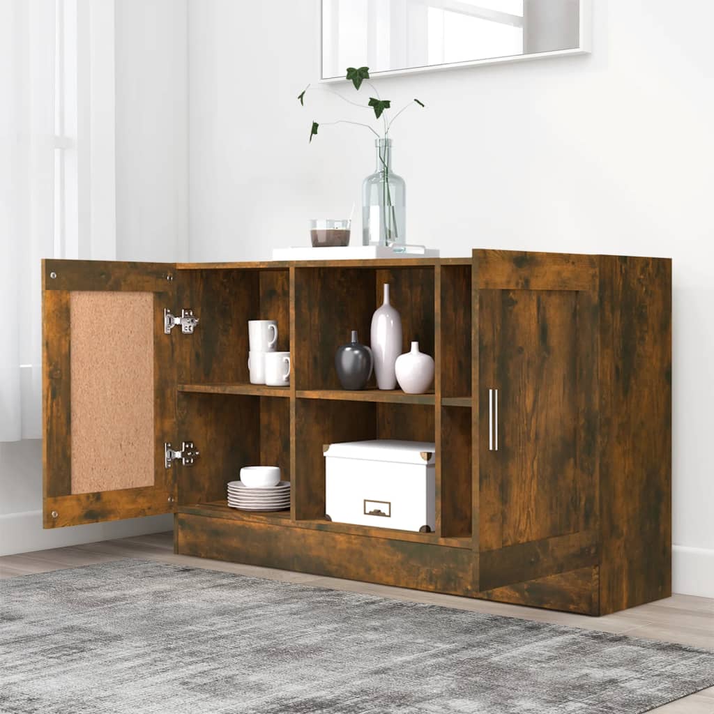 Credenza-Buffet-Armadio da cucina Rovere Fumo 120x30,5x70 cm in Legno Multistrato