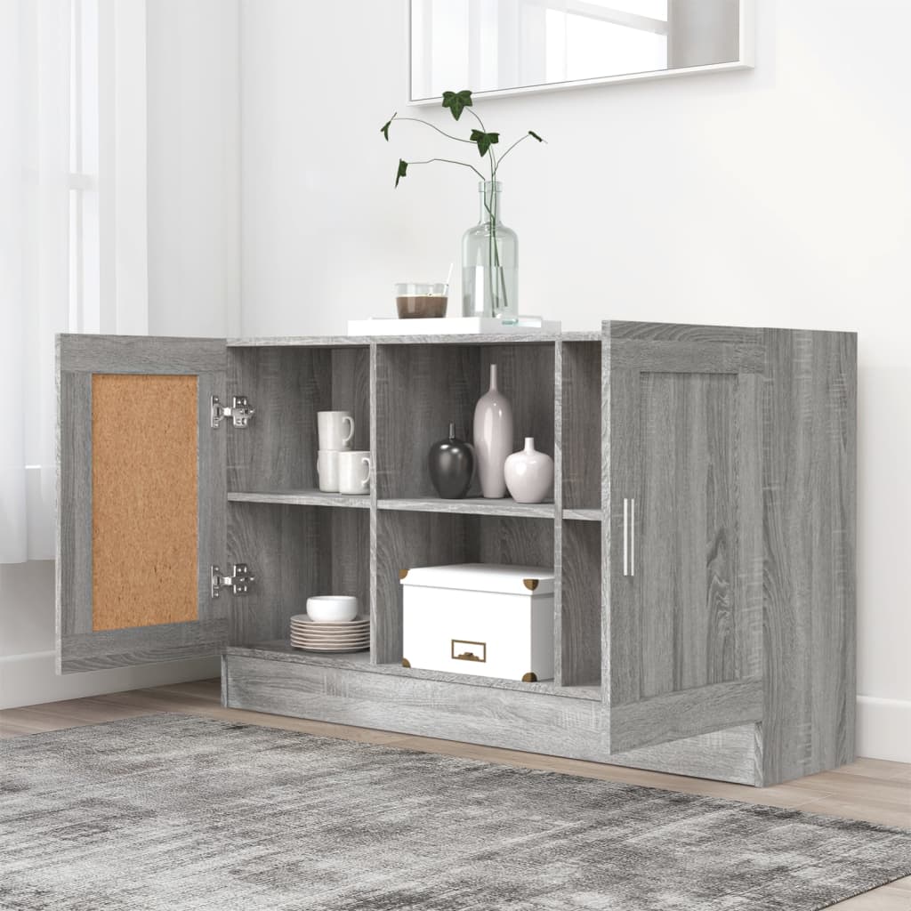 Credenza buffet cassettiera mobile contenitore organizer cucina soggiorno salonsonoma 120 x 30,5 x 70 cm pannelli compositi grigio 02_0036282