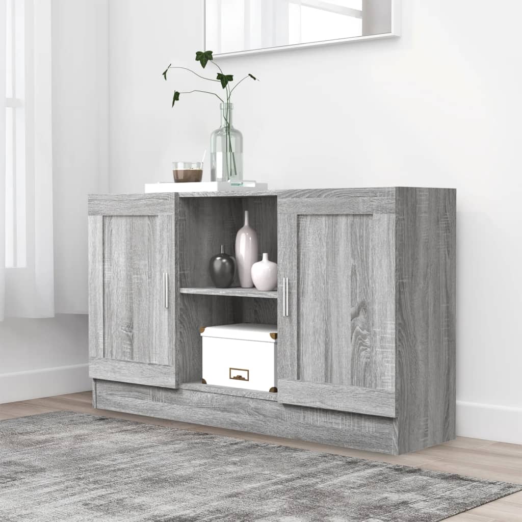Credenza Grigio Sonoma 120x30,5x70 cm in Legno Multistrato 815625