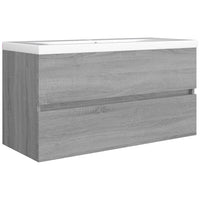 Mobile Sottolavabo-Armadietto da bagno Grigio Sonoma 90x38,5x45cm Legno Multistrato