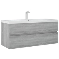 Mobile Lavabo-Armadietto da bagno Grigio Sonoma 100x38,5x45 cm in Legno Multistrato