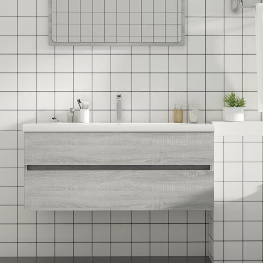 Mobile Lavabo Grigio Sonoma 100x38,5x45 cm in Legno Multistrato cod mxl 25360