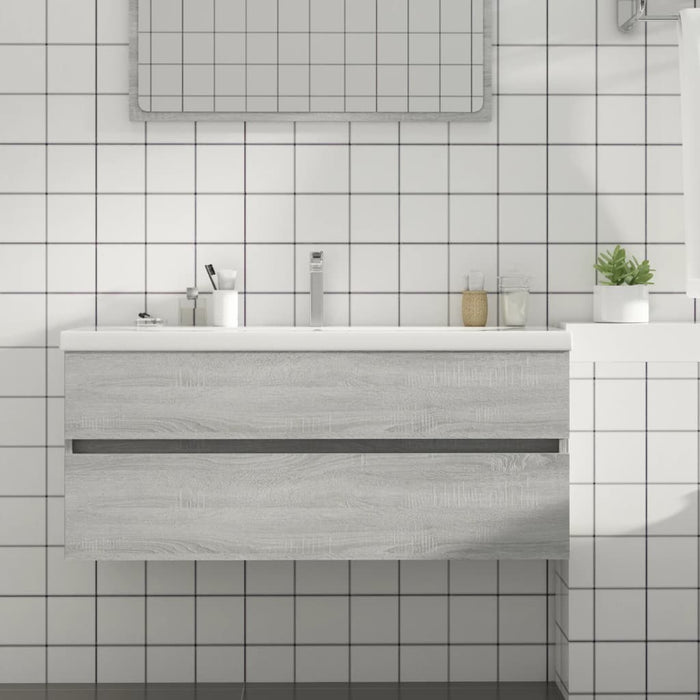 Mobile Lavabo Grigio Sonoma 100x38,5x45 cm in Legno Multistrato 815658