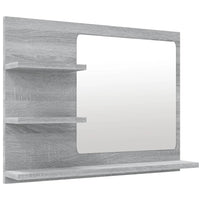 Specchio da bagno 60 x 10,5 x 45 cm multistrato grigio 02_0006901