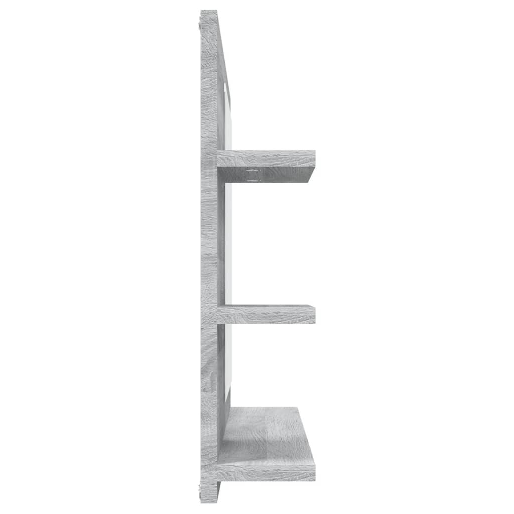 Specchio da Bagno Grigio Sonoma 60x10,5x45 cm Legno Multistrato 815661