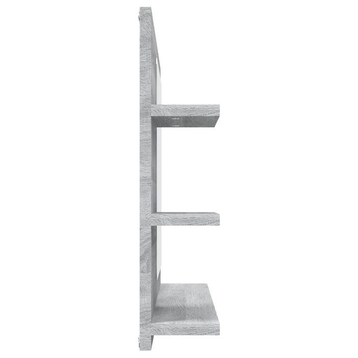 Specchio da Bagno Grigio Sonoma 60x10,5x45 cm Legno Multistrato 815661