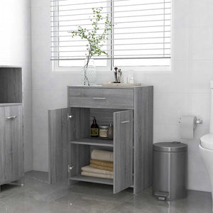Armadietto Bagno Grigio Sonoma 60x33x80 cm in Legno tecnico 815664
