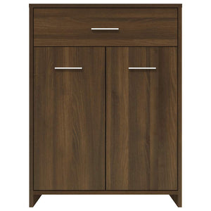 Armadietto Bagno Rovere Marrone 60x33x80 cm Legno tecnico 815665