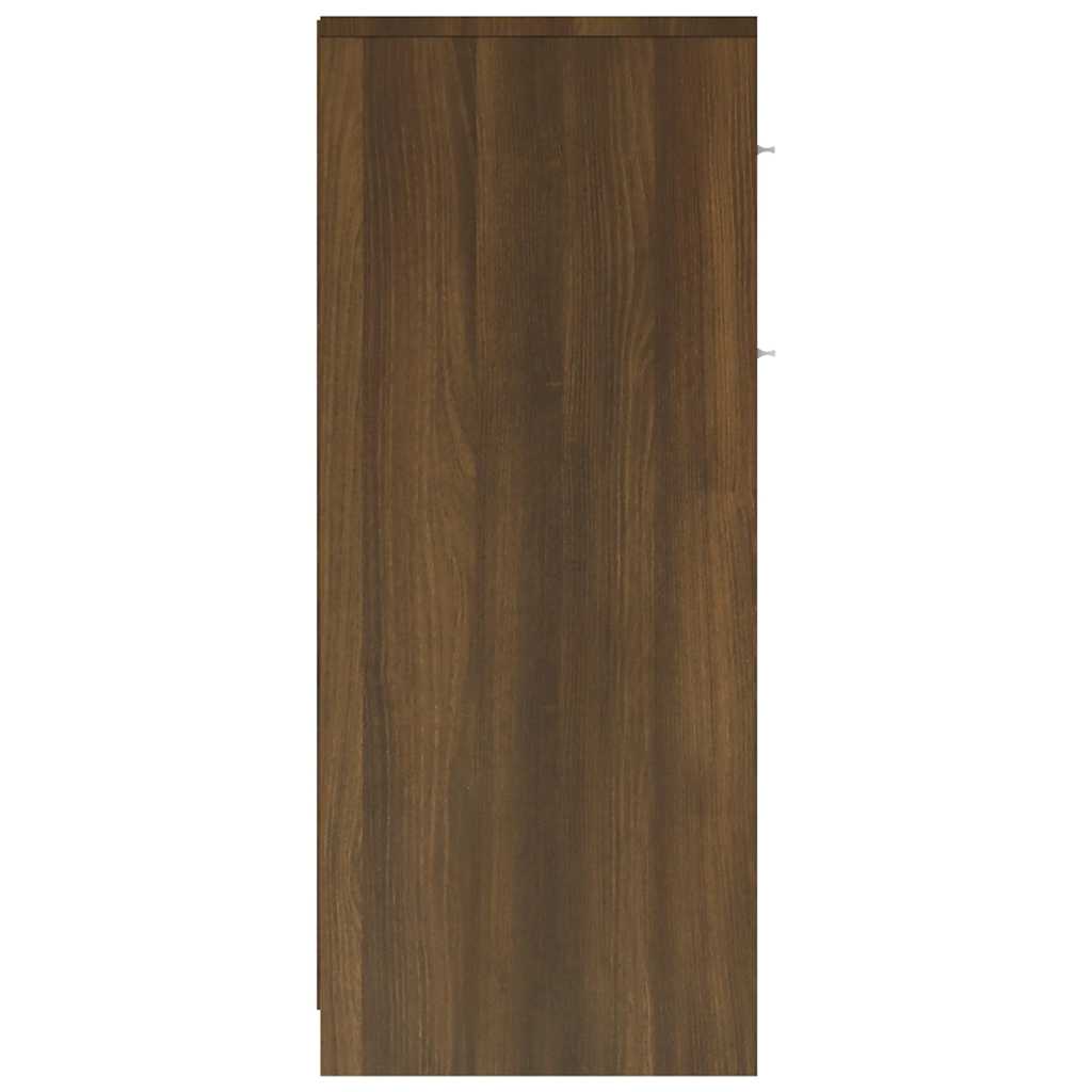 Armadietto Bagno Rovere Marrone 60x33x80 cm Legno tecnico 815665