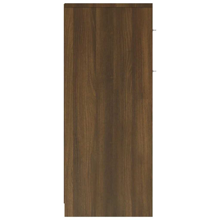 Armadietto Bagno Rovere Marrone 60x33x80 cm Legno tecnico 815665