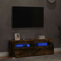 Mobili Porta TV con Luci LED 2 pz Rovere Fumo 60x35x40 cm 815679