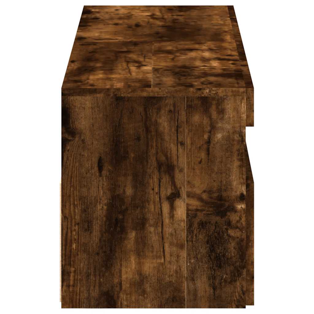 Mobili Porta TV con Luci LED 2 pz Rovere Fumo 60x35x40 cm 815679