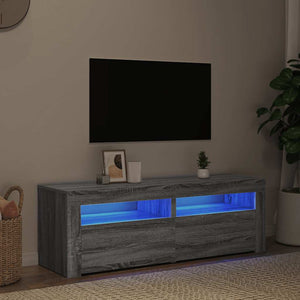Mobile Porta TV con Luci LED Grigio Sonoma 120x35x40 cm cod mxl 24786