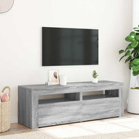 Mobile Porta TV con Luci LED Grigio Sonoma 120x35x40 cm cod mxl 24786