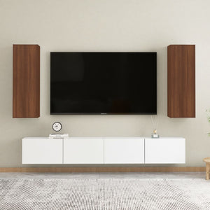 Mobili TV 2 pz Rovere Marrone 30,5x30x90cm in Legno Multistrato cod mxl 18968
