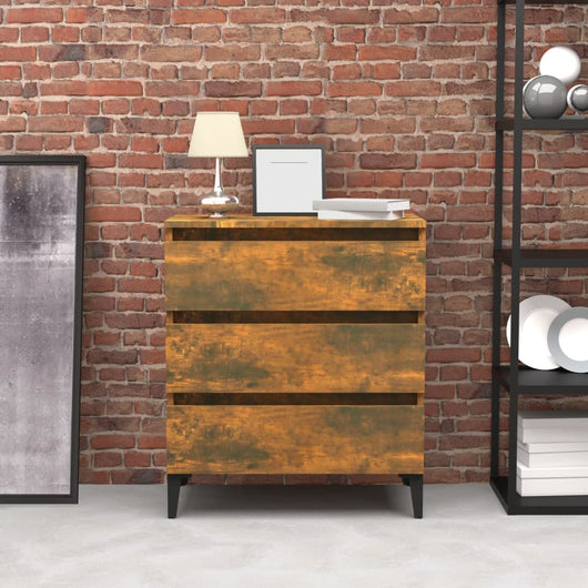 Credenza-Buffet-Armadio da cucina Rovere Fumo 60x35x69 cm in Legno Multistrato 952962