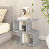 Comodini Grigio Sonoma 2pz-Set di 2 Tavolino da notte 50x30x51,5 cm in Legno Multistrato
