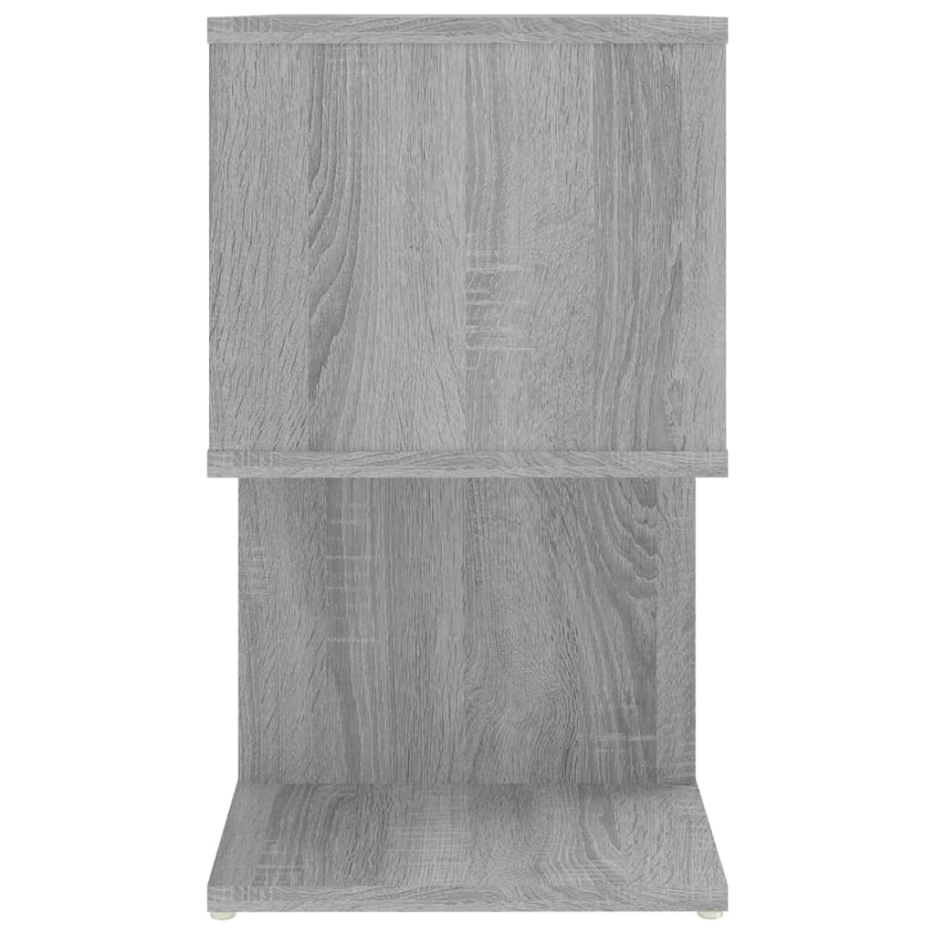Comodini Grigio Sonoma 2pz-Set di 2 Tavolino da notte 50x30x51,5 cm in Legno Multistrato