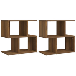 Comodini Rovere Marrone 2 pz 50x30x51,5 cm in Legno Multistrato 815833