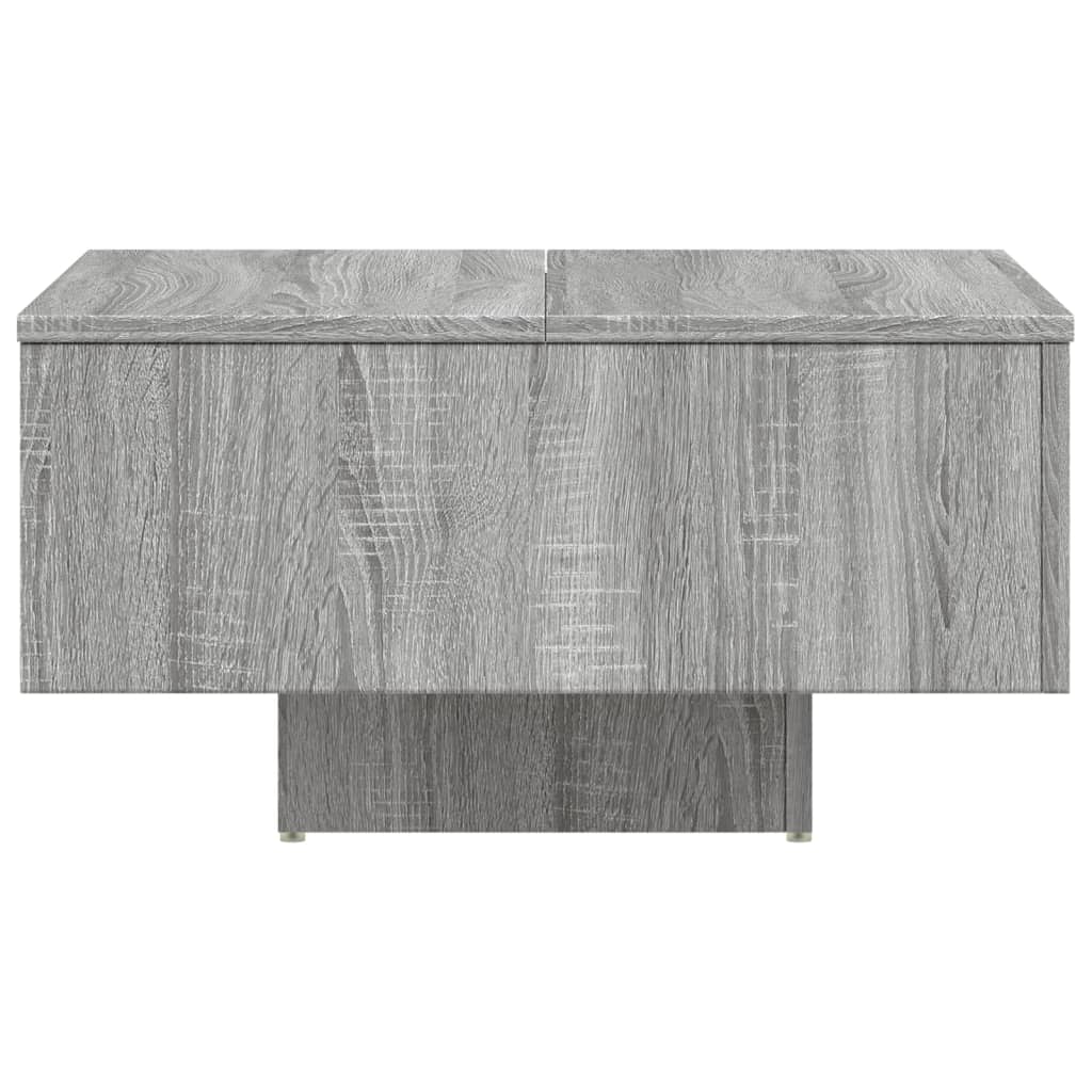 Tavolino Salotto Grigio Sonoma 60x60x31,5 cm Legno Multistrato 815838