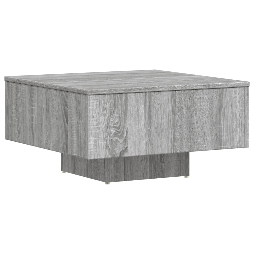 Tavolino Salotto-Tavolino da Soggiorno Grigio Sonoma 60x60x31,5 cm Legno Multistrato