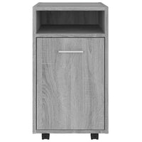 Mobiletto con Ruote Grigio Sonoma 33x38x60 cm Legno Multistrato 815853
