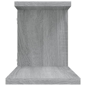 Scaffale TV Parete Grigio Sonoma 125x18x23 cm Legno Multistrato cod mxl 33164