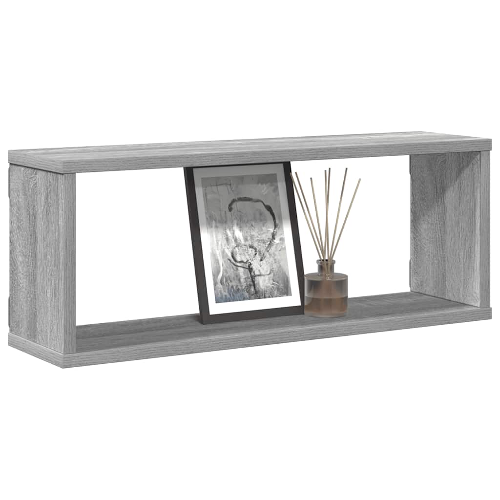 Mensole Cubo Muro 4 pz Grigio Sonoma 60x15x23 Legno Multistrato cod mxl 46070