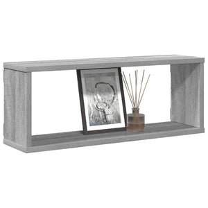 Mensole Cubo Muro 4 pz Grigio Sonoma 60x15x23 Legno Multistrato cod mxl 46070