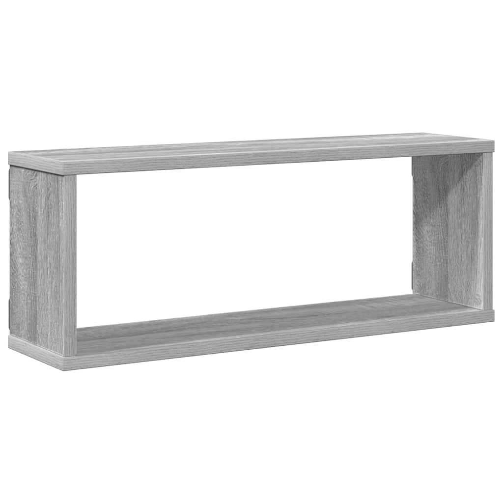 Mensole Cubo Muro 4 pz Grigio Sonoma 60x15x23 Legno Multistrato cod mxl 46070