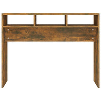 Tavolino Consolle-Tavolino da soggiorno-Tavolo Rovere Fumo 105x30x80 cm in Legno Multistrato