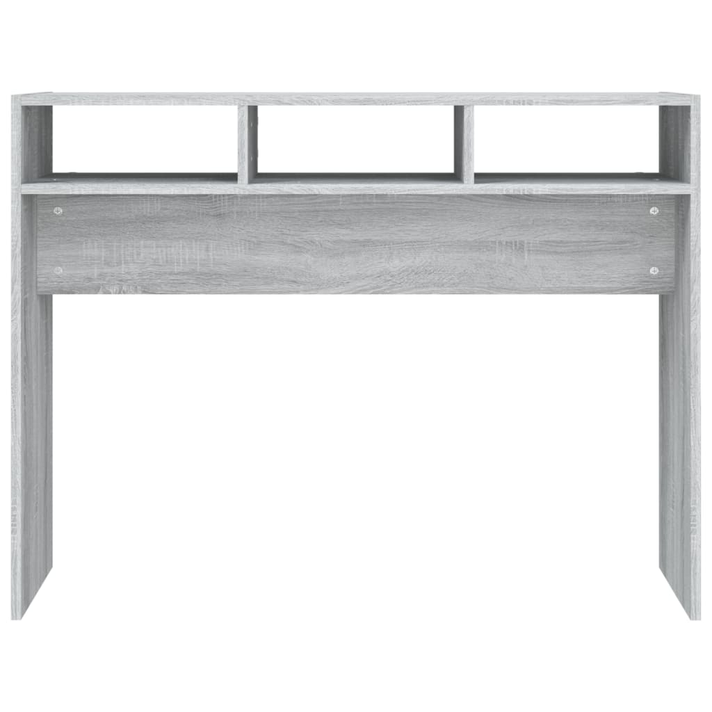 Tavolino Consolle Grigio Sonoma 105x30x80 cm Legno Multistrato 815940