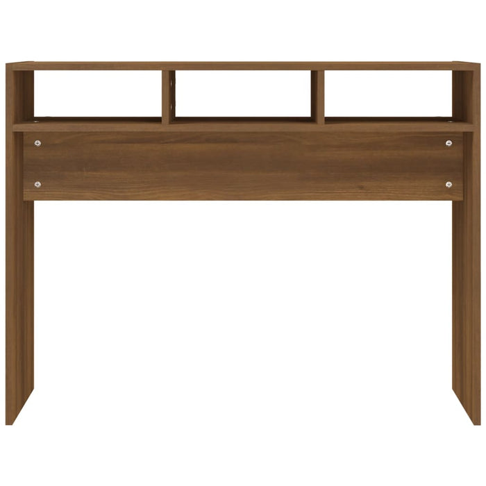 Tavolino Consolle Rovere Marrone 105x30x80 cm Legno Multistrato 815941