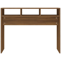 Tavolino Consolle-Tavolino da soggiorno-Tavolo Rovere Marrone 105x30x80 cm Legno Multistrato