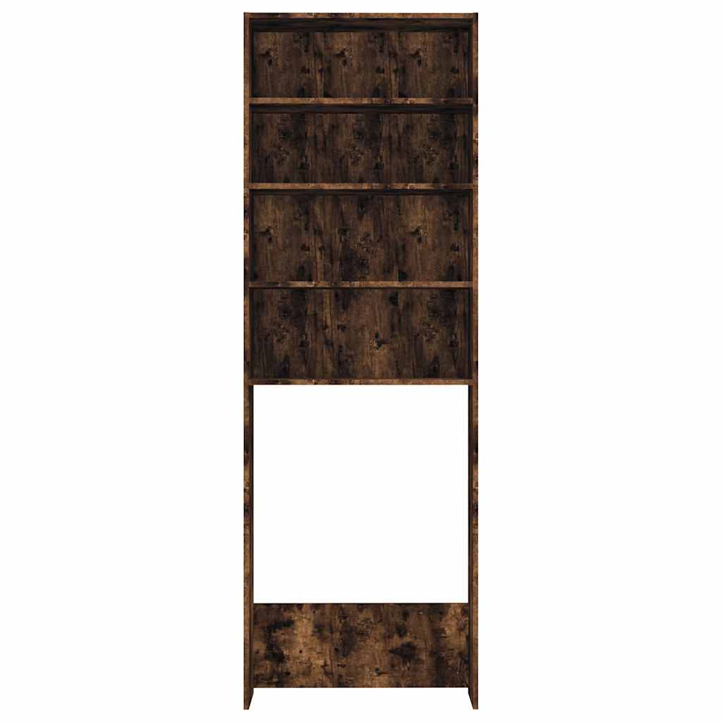 Mobile per Lavatrice Rovere Fumo 64x24x190 cm 815951