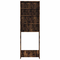 Mobile per Lavatrice Rovere Fumo 64x24x190 cm 815951