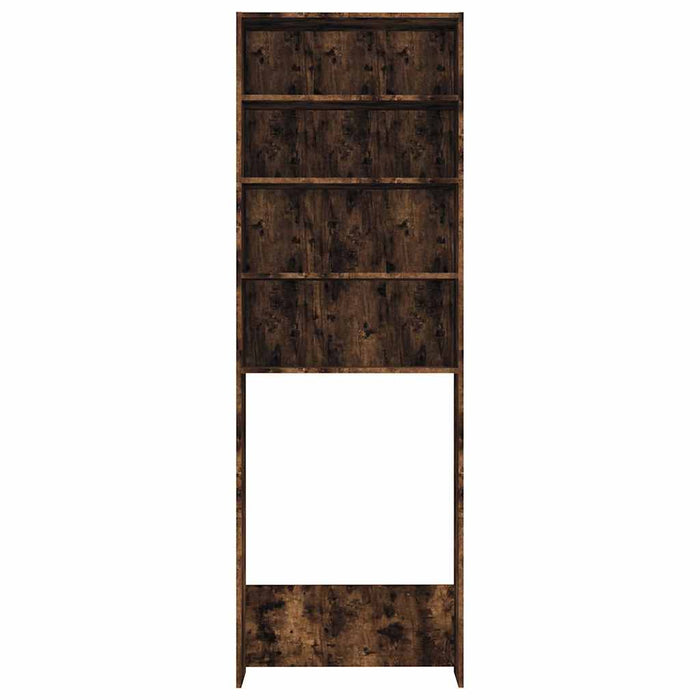 Mobile per Lavatrice Rovere Fumo 64x24x190 cm 815951