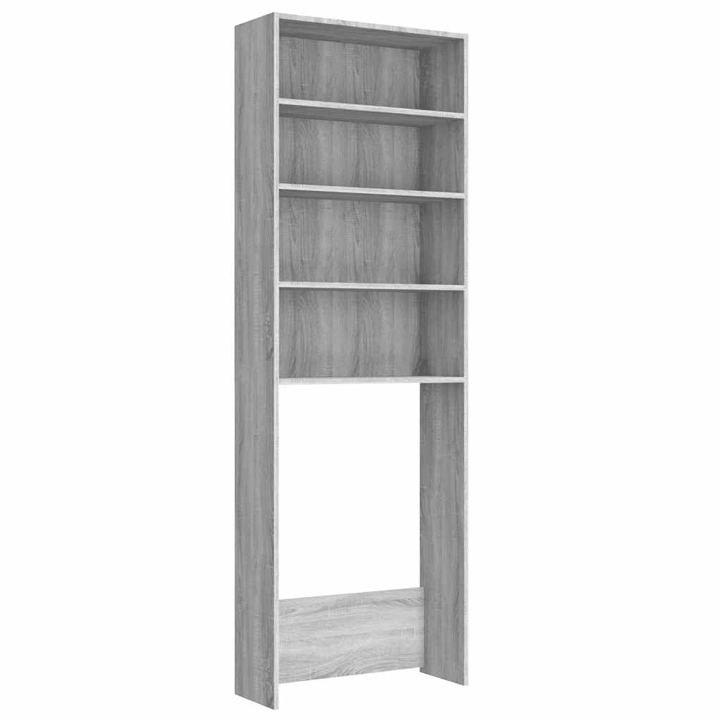 Mobile per Lavatrice Grigio Sonoma 64x24x190 cm 815952