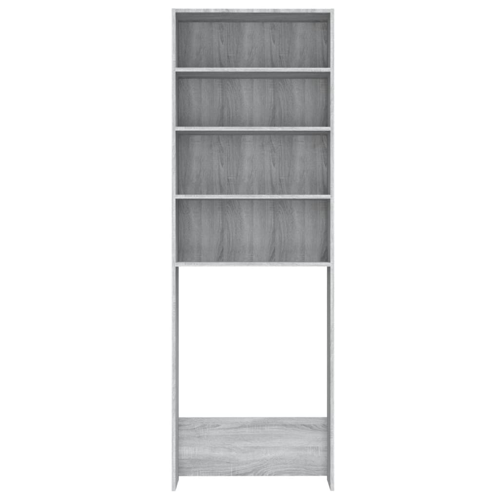 Mobile per Lavatrice Grigio Sonoma 64x24x190 cm 815952