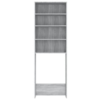 Mobile per Lavatrice Grigio Sonoma 64x24x190 cm 815952