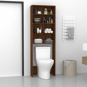 Mobile per Lavatrice Rovere Marrone 64x24x190 cm 815953