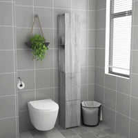 Armadietto Bagno Grigio Sonoma 25x26,5x170 cm Legno Multistrato 815961