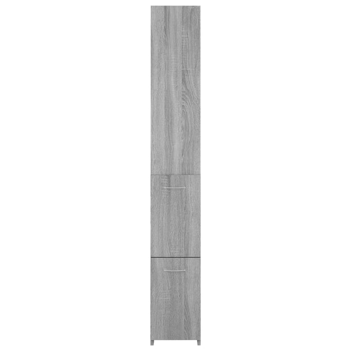 Armadietto Bagno Grigio Sonoma 25x26,5x170 cm Legno Multistrato 815961