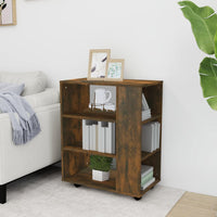 Armadietto con Ruote Rovere Fumo 60x35x75 cm Legno Multistrato 815966