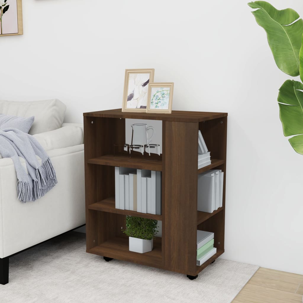 Armadietto con Ruote Rovere Marrone 60x35x75 cm in Legno cod mxl 52045