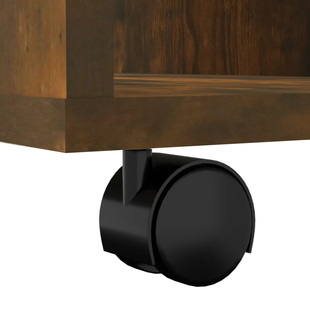 Armadietto con Ruote Rovere Fumo 60x53x72 cm Legno Multistrato 815969