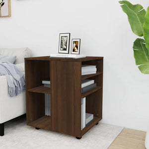 Armadietto con Ruote Rovere Marrone 60x53x72 cm in Legno 815971