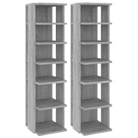 Scarpiere 2 pz Grigio Sonoma 27,5x27x102cm in Legno Multistrato 815975