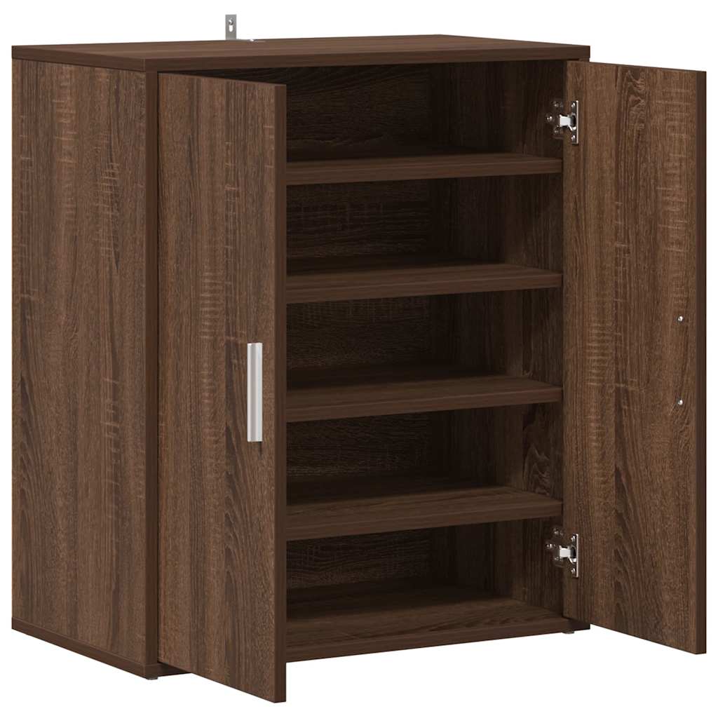 Scarpiera Rovere Marrone 60x35x70 cm in Legno Multistrato 816010