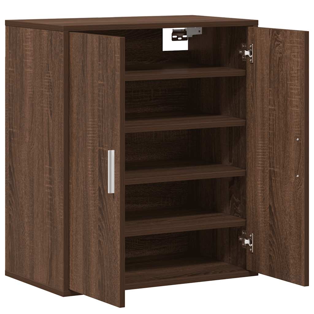 Scarpiera Rovere Marrone 60x35x70 cm in Legno Multistrato 816010